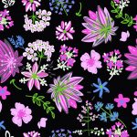 1534bk Bright Flowers Small